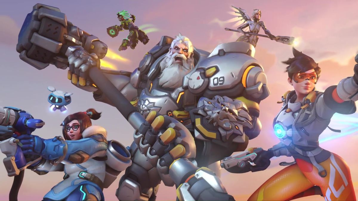 Overwatch 2, feat. Tracer, Mercy, Reinhardt, Lucio e Mei