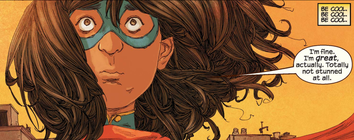 Kamala Khan nei panni della signora Marvel pensa a se stessa