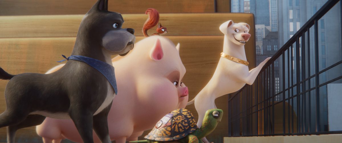 Krypto (Dwayne Johnson) punta i suoi nuovi compagni animali in una battaglia nella DC League of Super-Pets