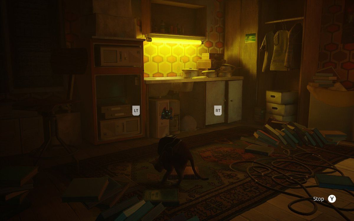 Un gatto arancione che inarca la schiena mentre graffia un tappeto