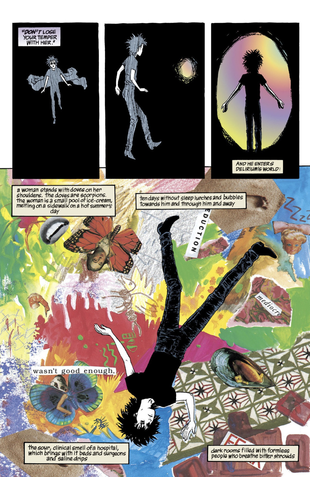Dream, entrando nel regno di sua sorella Delirium in The Sandman: Brief Lives.