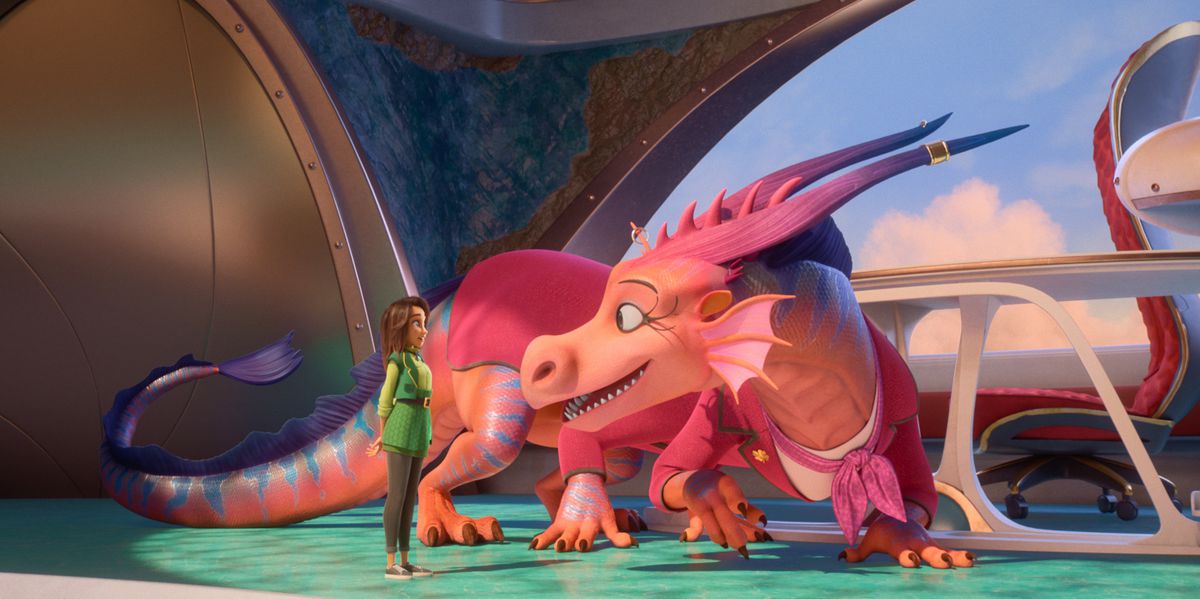 Il drago (Jane Fonda) avvolge Sam in Luck