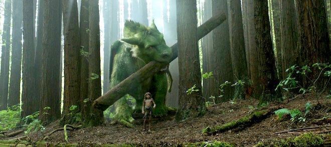 Elliott il drago in Pete's Dragon porta un albero come un bastone
