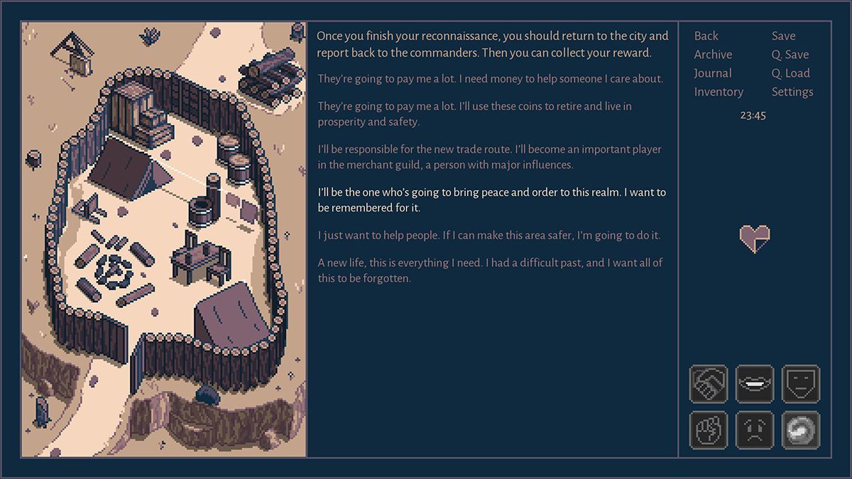 Una mappa in Roadwarden