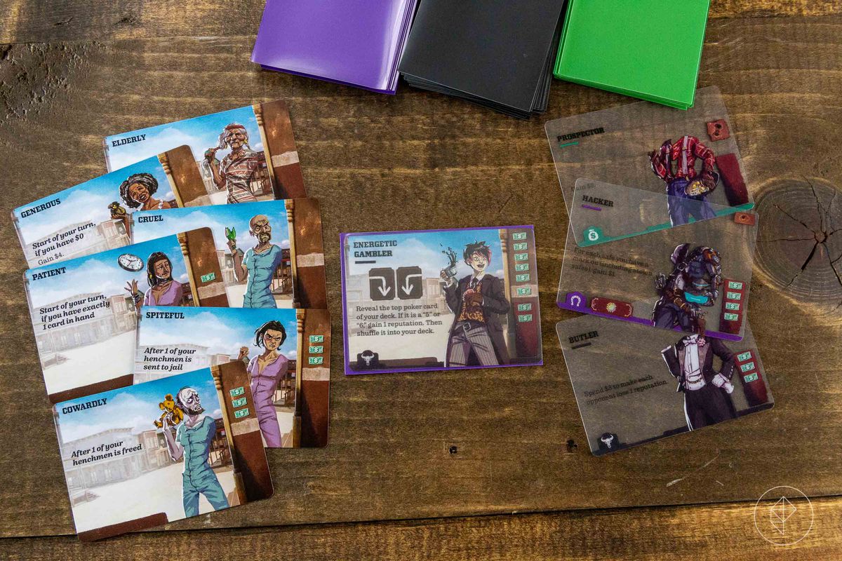 Una carta chiara, una carta tradizionale, abbinata a una custodia per carte.