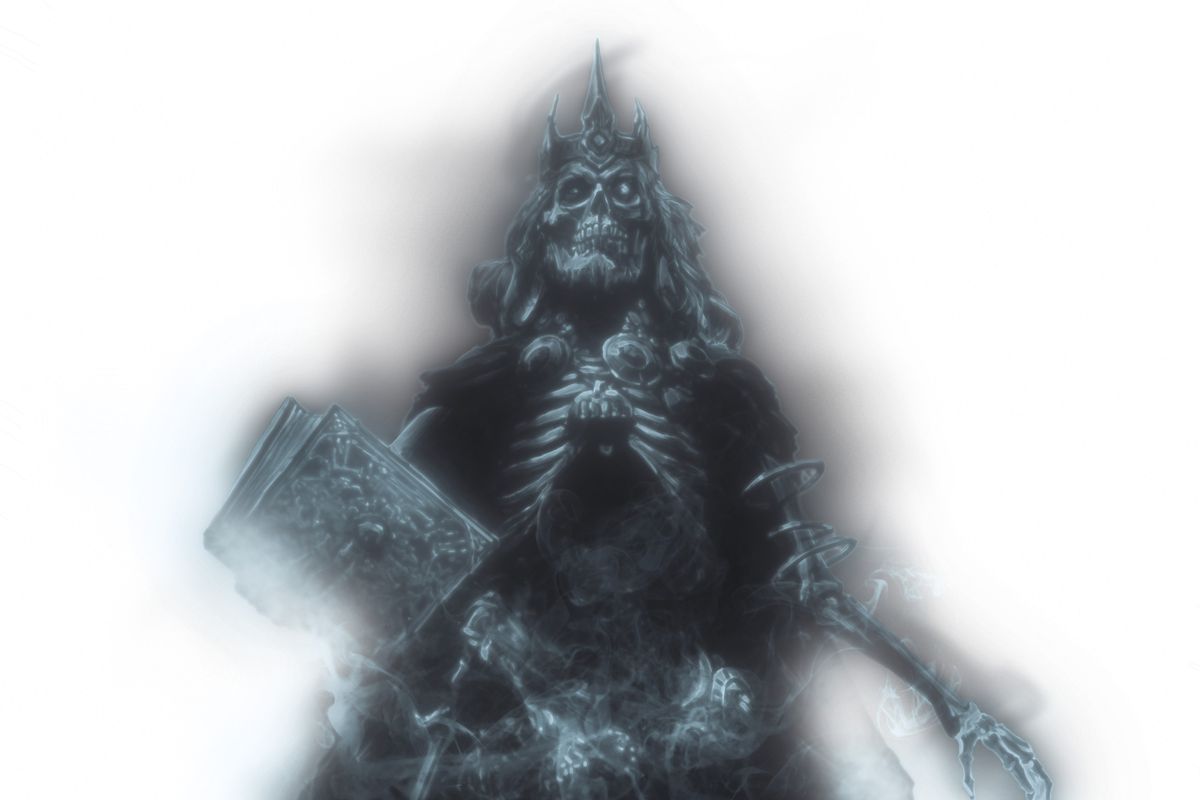 Un'immagine spettrale di Vecna, il male supremo.