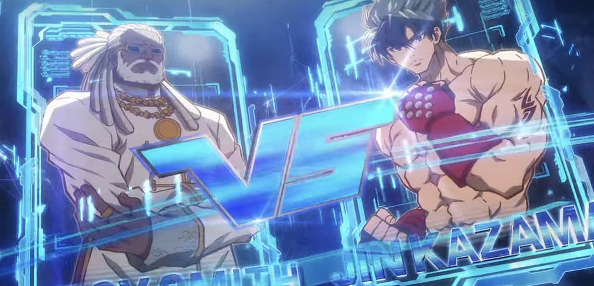 Una carta di combattimento nell'anime di Tekken: Bloodline, che contrappone lo stilista di Wing Chun Leroy Smith a Jin Kazama