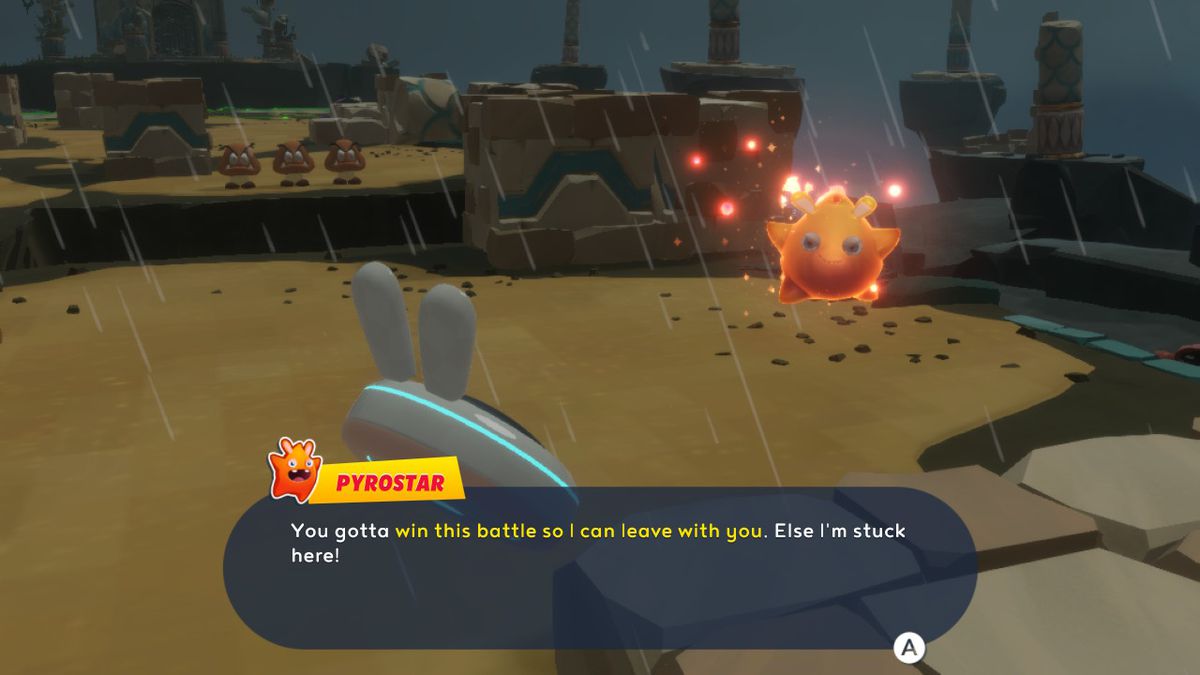 La Pyrostar Spark parla con Beep-O in Mario + Rabbids Sparks of Hope