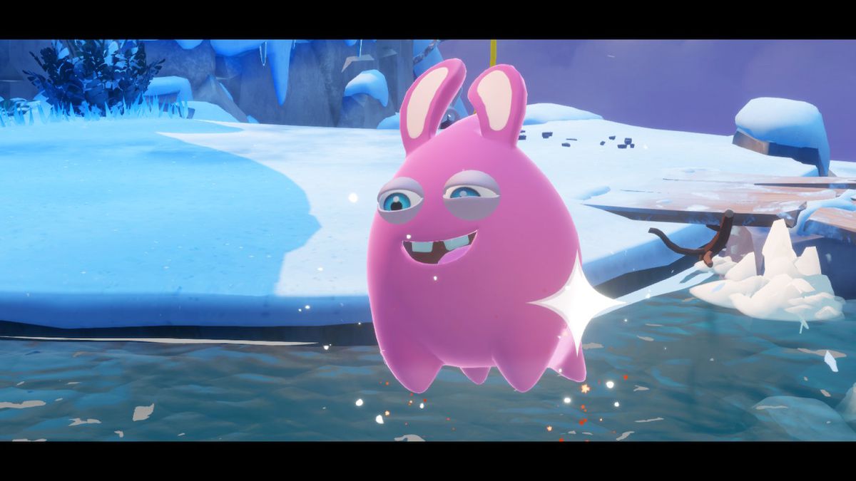 La Regenesis Spark strizza l'occhio alla telecamera in Mario + Rabbids Sparks of Hope