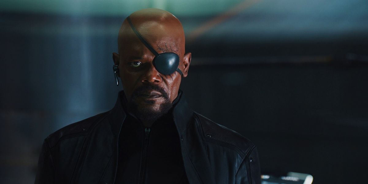 Samuel L. Jackson nel ruolo di Nick Fury in Avengers