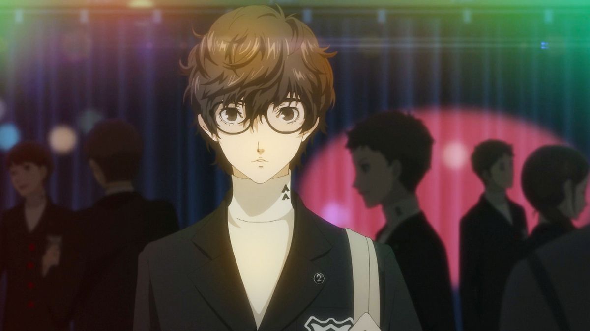 Il protagonista senza nome di Persona 5 Royal nella sua uniforme del liceo
