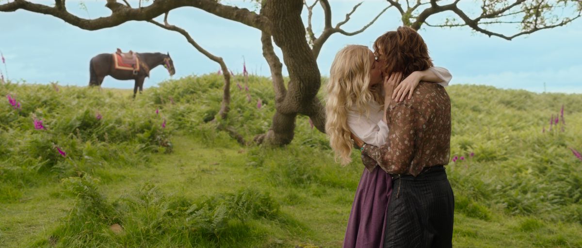 Dove e Airk si baciano in un bel prato a Willow.