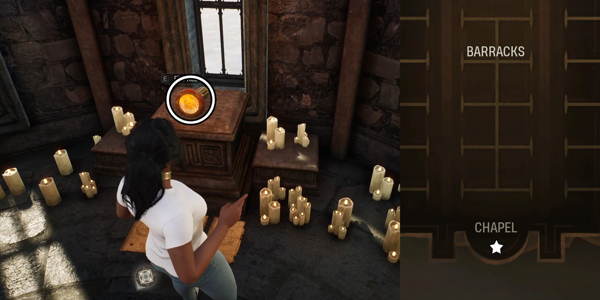 Fire Rod nascosto all'interno della Cappella dell'Abbazia