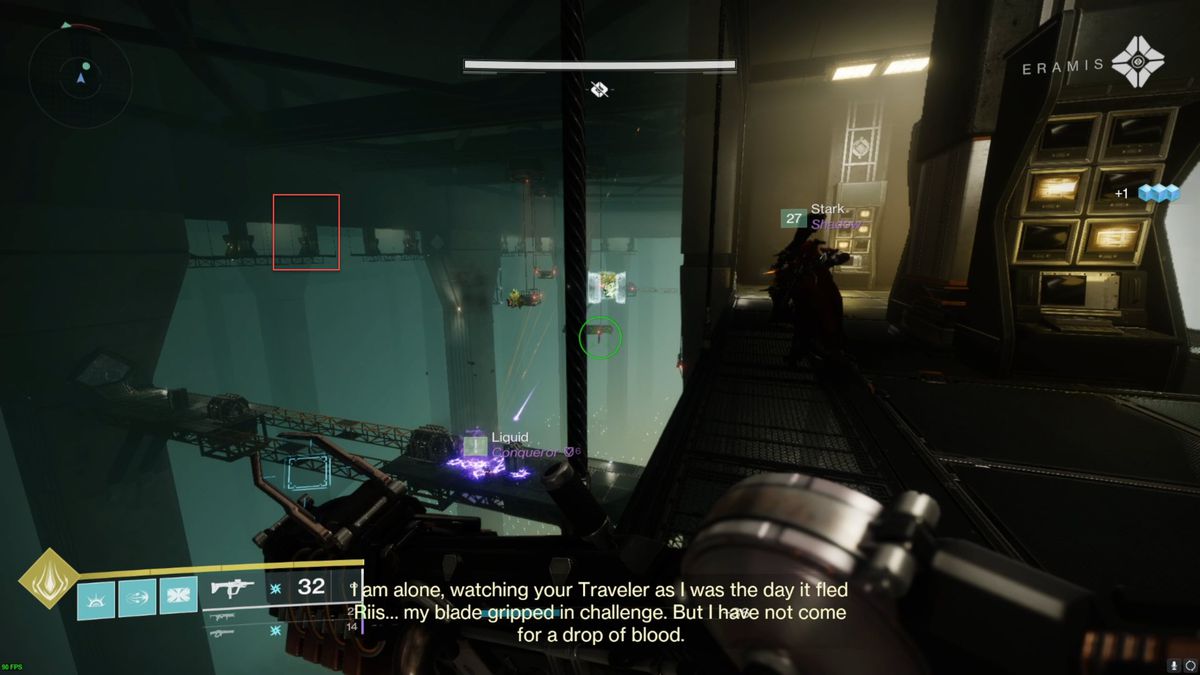 Un'immagine che mostra il terzo collezionabile nel dungeon Spire of the Watcher.