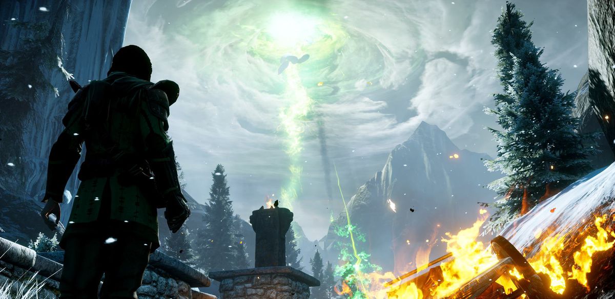 Dragon Age: Inquisition - tempesta verde nel cielo
