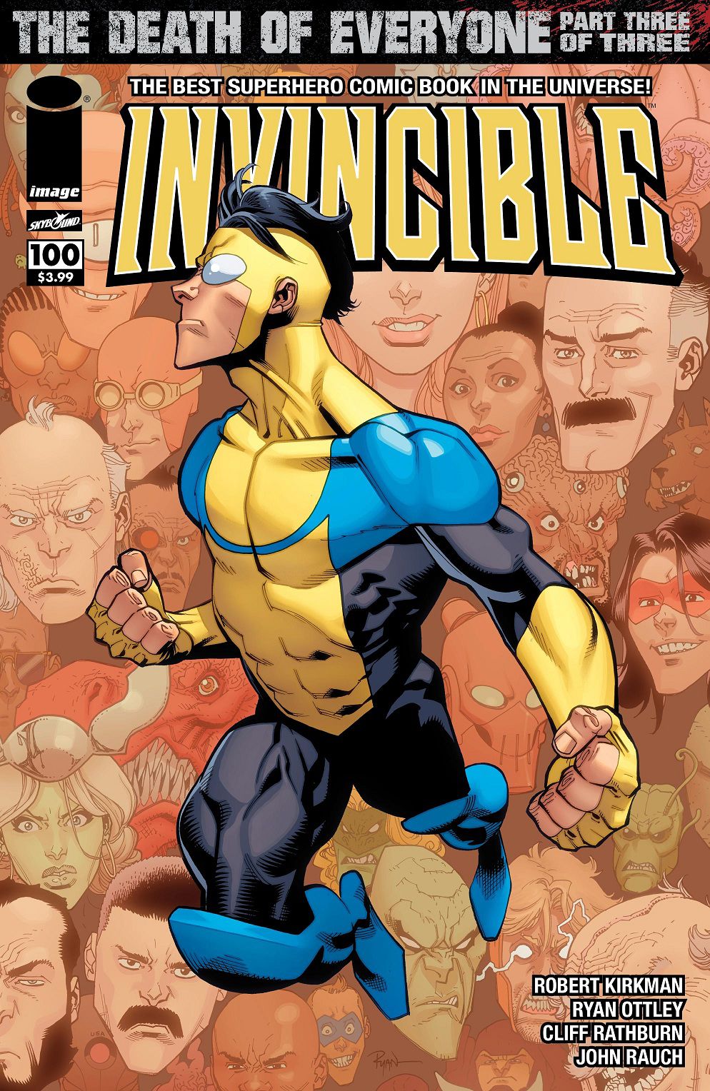 Invincible si mette in posa sulla copertina di Invincible #100.