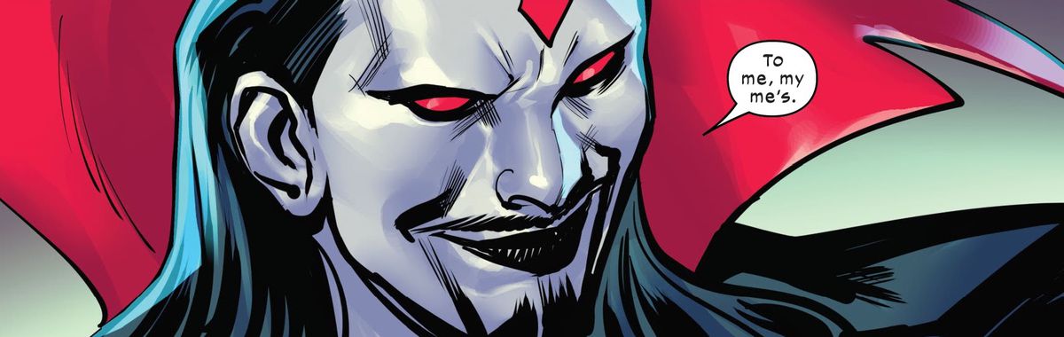Mister Sinister sorride debolmente alla