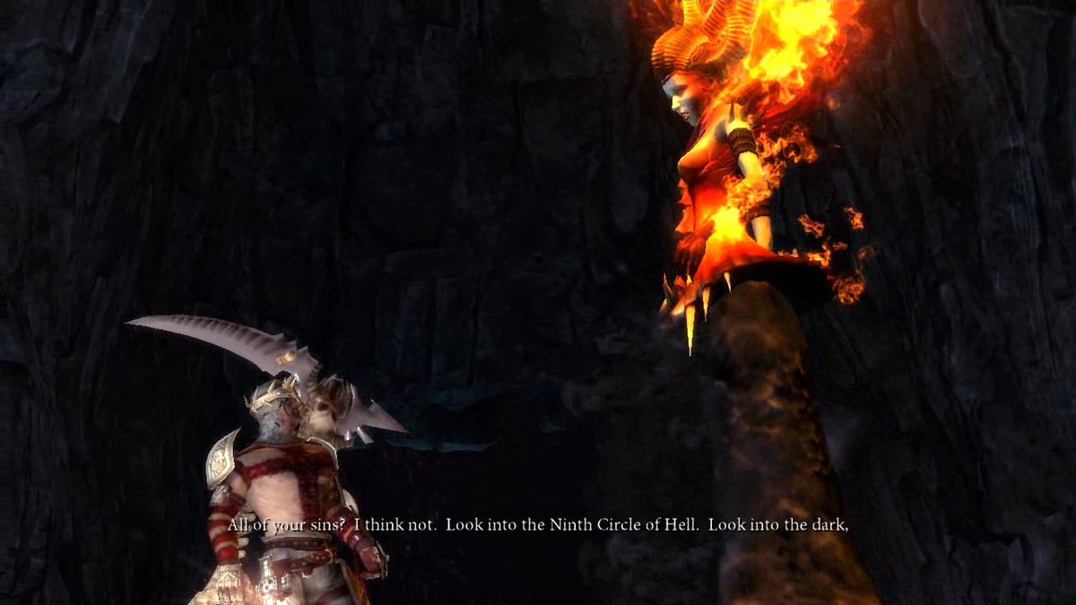 Indossando un bustier e circondata dal fuoco, Beatrice è diventata la consorte di Satana. Dopo aver incontrato suo marito negli inferi, lo rimprovera per la sua affermazione di aver affrontato tutti i suoi misfatti, dicendogli: “Tutti i tuoi peccati? Penso di no. Guarda nel Nono Cerchio dell'Inferno. Guarda nel buio