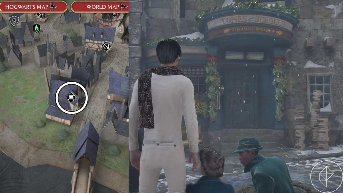 Posizione di Tomi e pergamene sulla mappa in Hogwarts Legacy