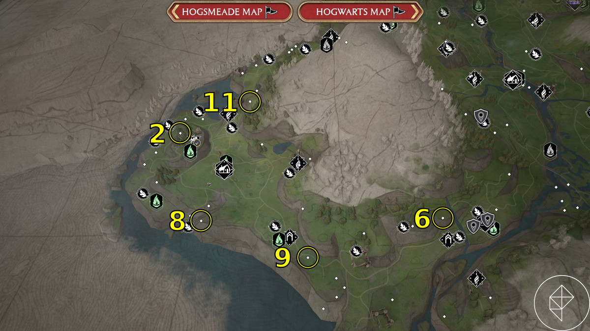 Le tane delle bestie della regione di Feldcroft nell'eredità di Hogwarts