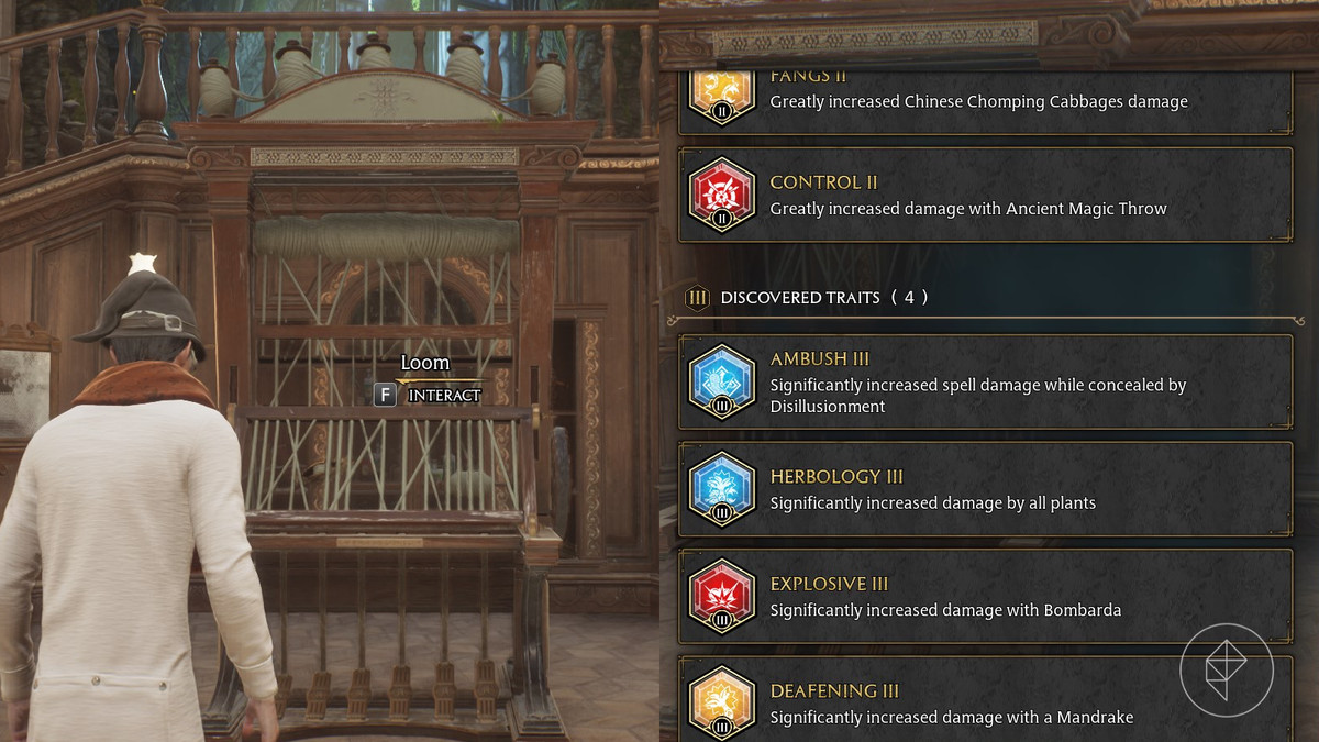 Telaio e potenziamenti nella Stanza delle Necessità in Hogwarts Legacy