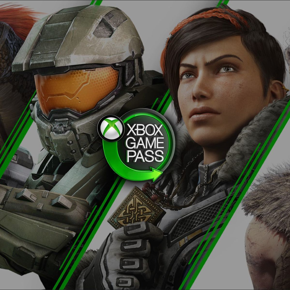 Artwork di Ark Survival Evolved, Halo, Hellblade e Gears 5 per promuovere Xbox Game Pass PC