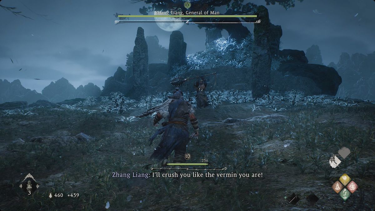 L'inizio della lotta contro il boss di Wo Long Zhang Liang.