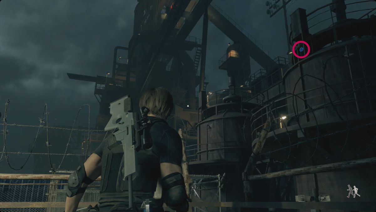 Resident Evil 4 remake Cargo Depot Blue Medallion 5 di 5 posizione