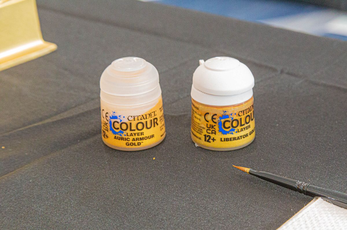 Pots of gold paint, used to paint the Golden Demon awards.