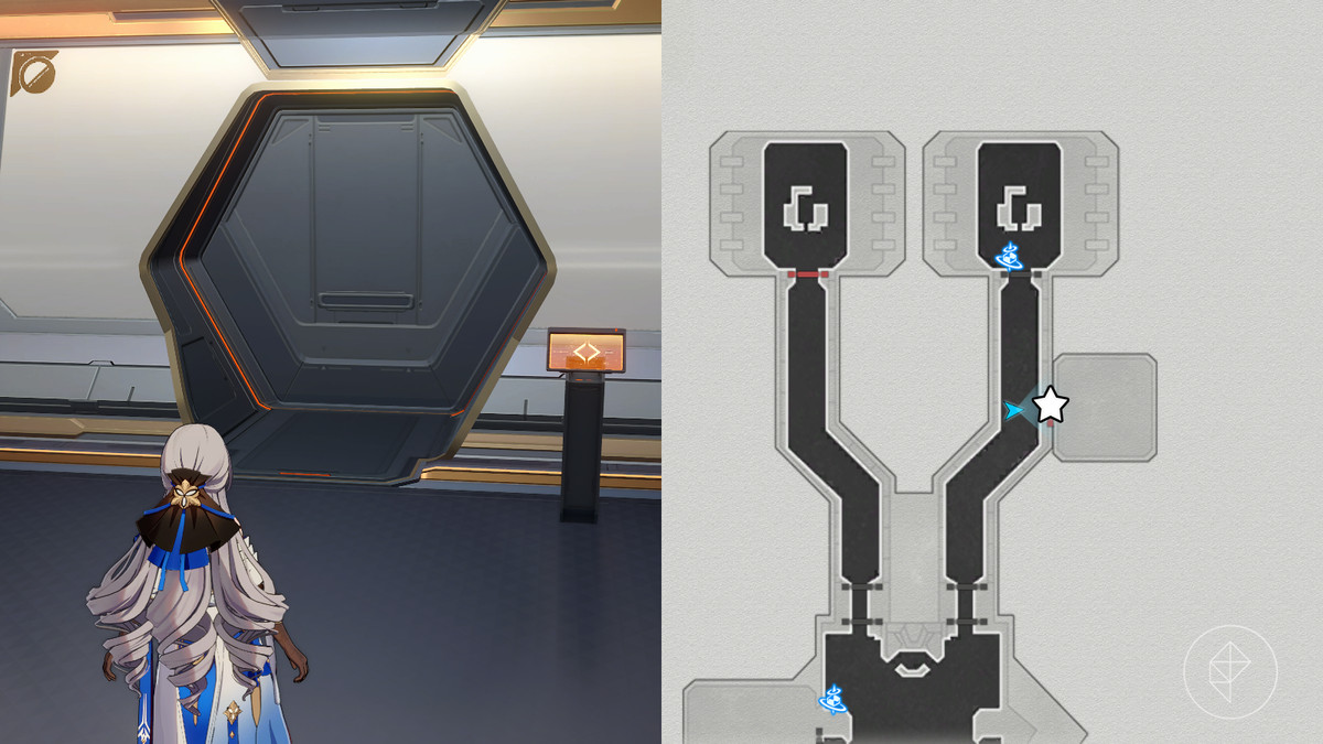 Posizione della tripla porta di autenticazione nella zona di base dell'Honkai Star Rail