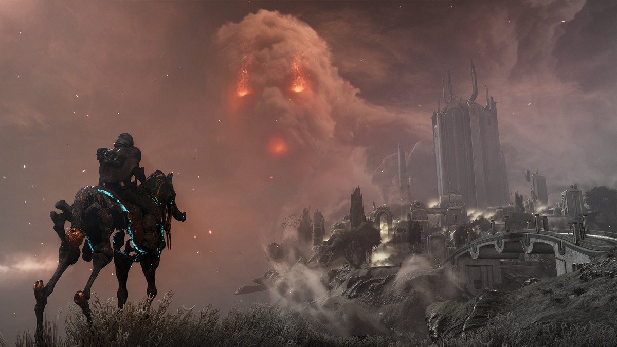 Il Ramingo è in piedi in cima al suo cavallo mentre guarda il dominio di Dominus Thrax, un re bambino in preda alla rabbia. Quella rabbia affligge il mondo intorno a lui, dando a tutto una sfumatura rossa e un'energia rabbiosa.