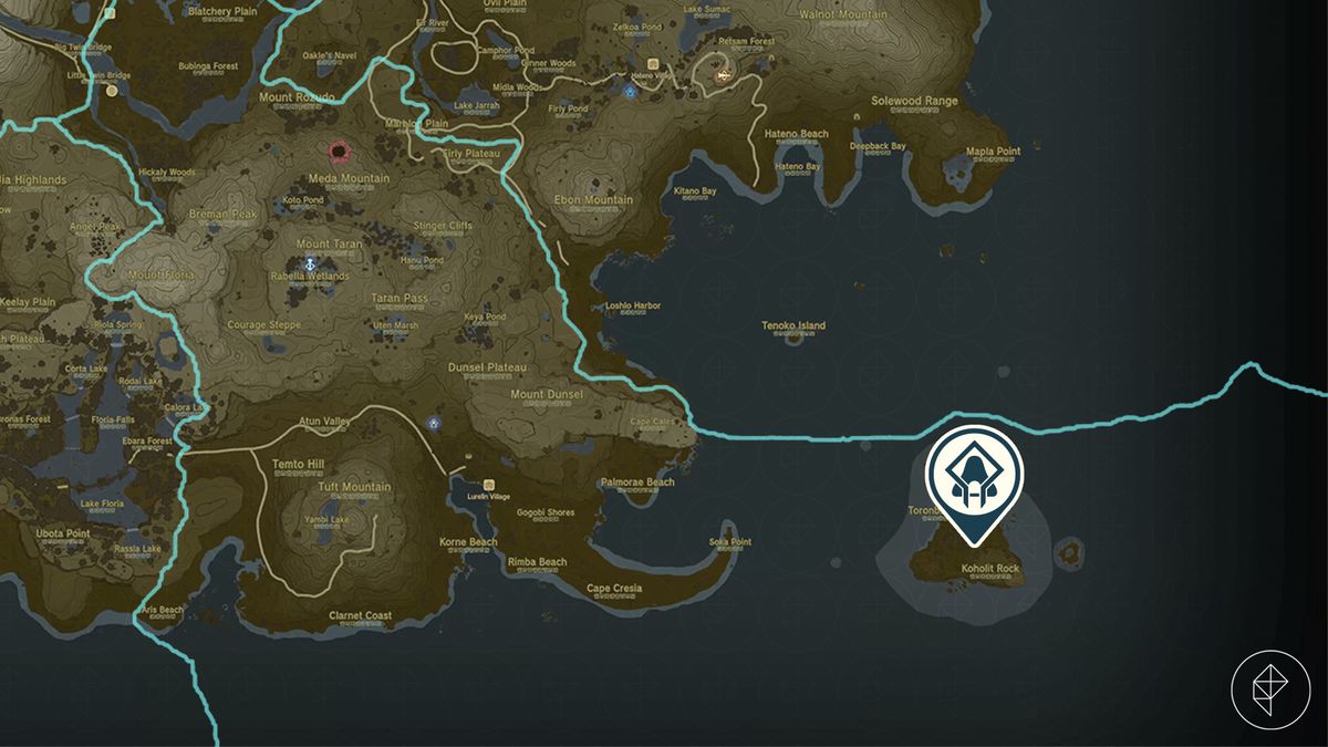 Marari-In Shrine e Eventide Island sfidano la mappa della posizione dei pirati da Zelda: Tears of the Kingdom