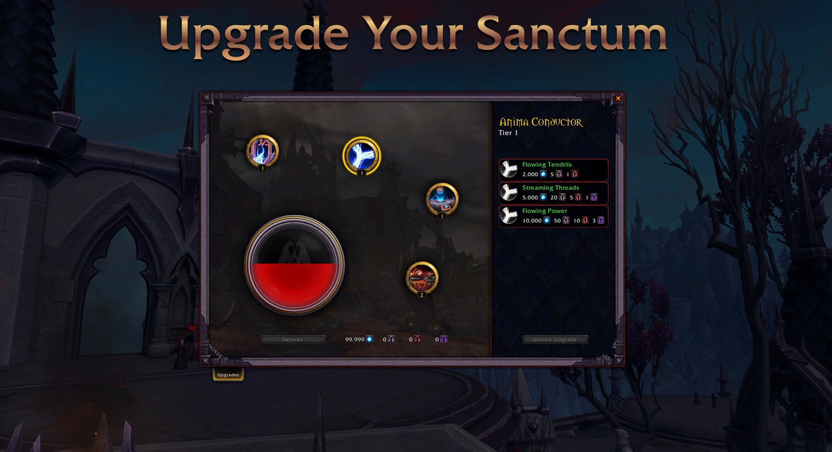 World of Warcraft - una schermata di aggiornamento di Covenant