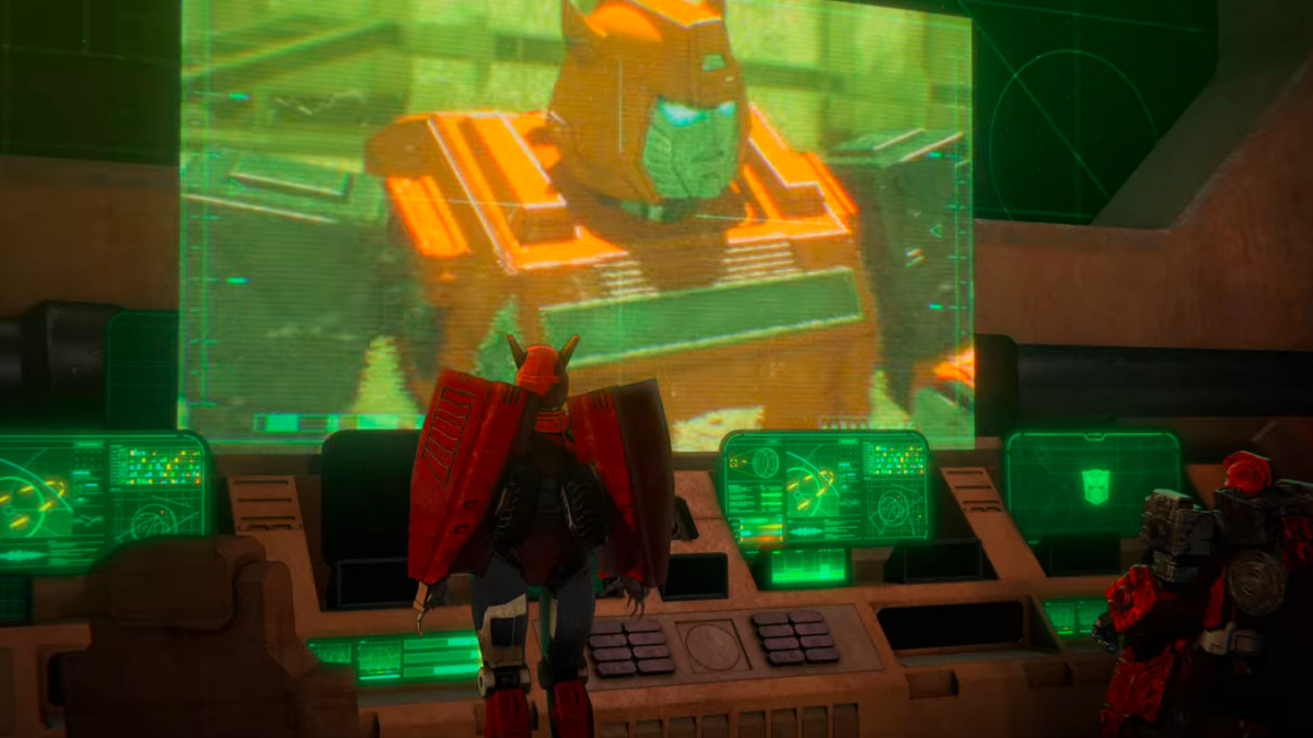 Cliffjumper su uno schermo in Transformers: War for Cybertron