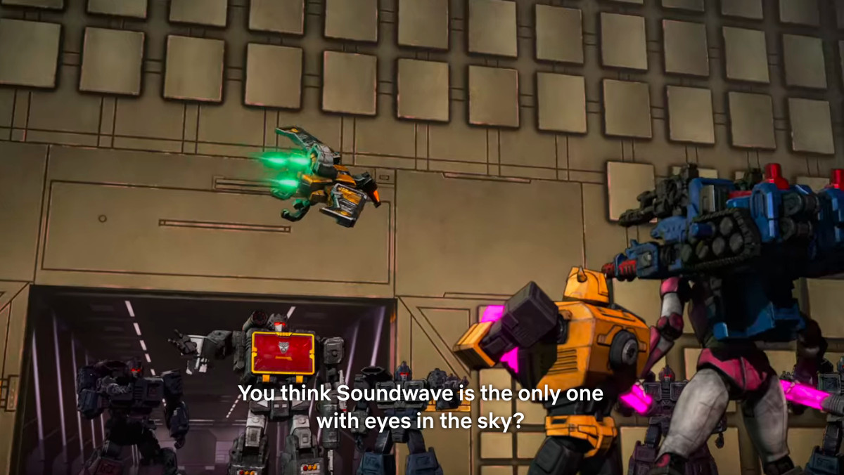 Soundblaster si presenta con il suo amico piano su Transformers: War for Cybertron