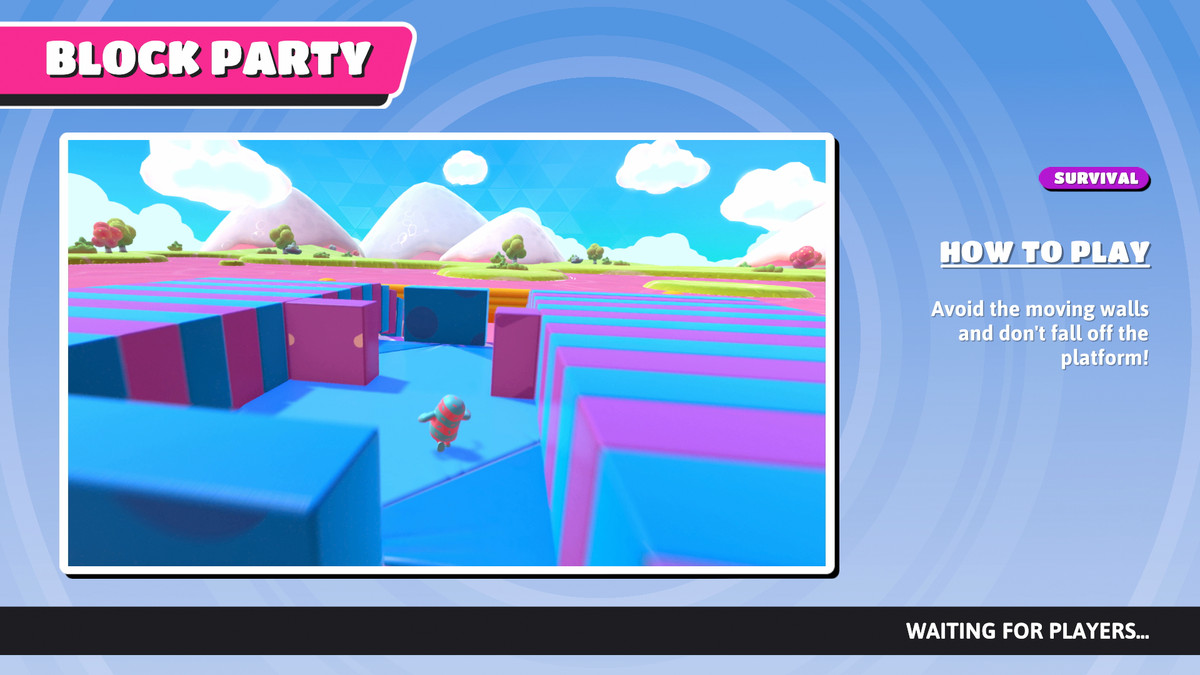 La schermata informativa per Block Party
