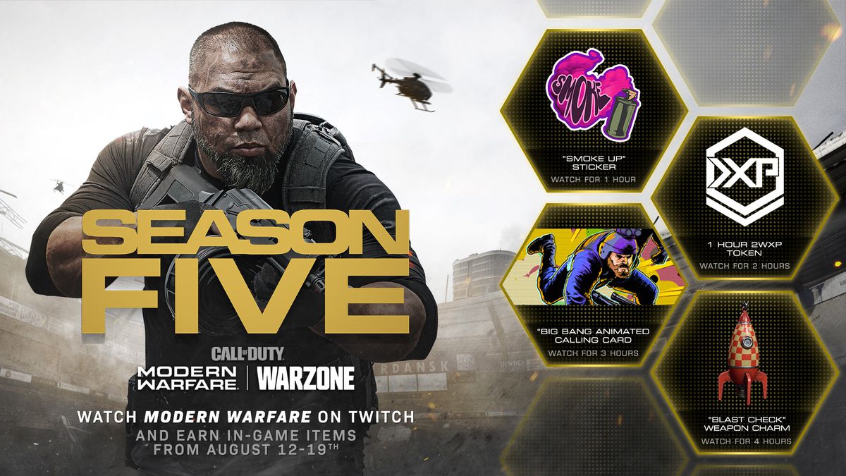 Ricompense di Call of Duty: Modern Warfare e Warzone Twitch 