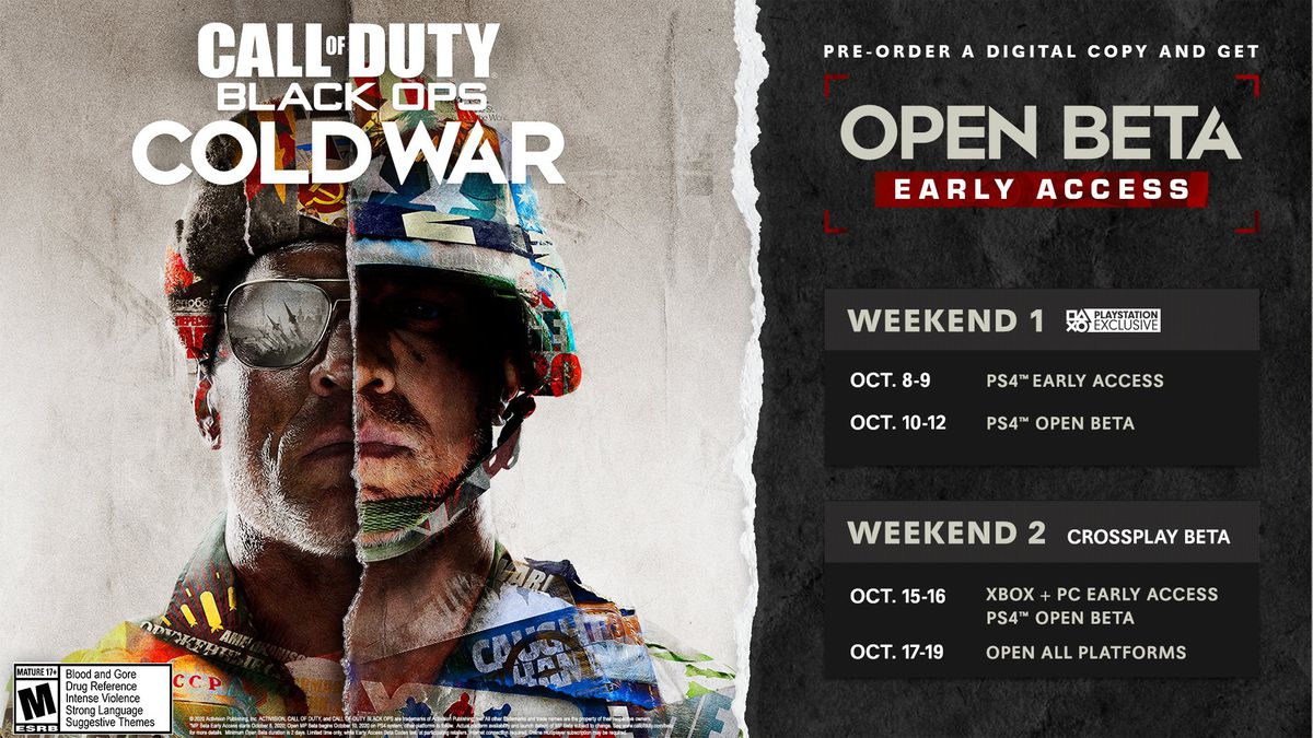 Le date di uscita della beta multiplayer di Call of Duty: Black Ops Cold War