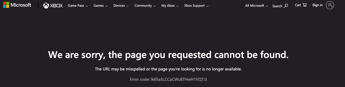 La pagina di prenotazione di Xbox Series X sul sito Web ufficiale di Microsoft. 