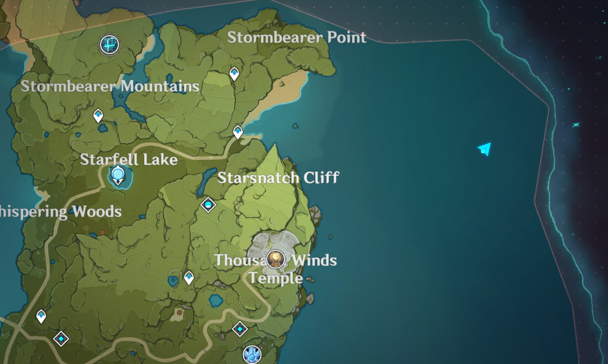 Posizione dell'isola senza nome su una mappa
