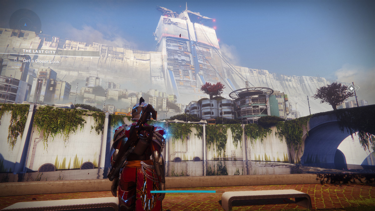 Vista di Destiny 2 dall'ultima città