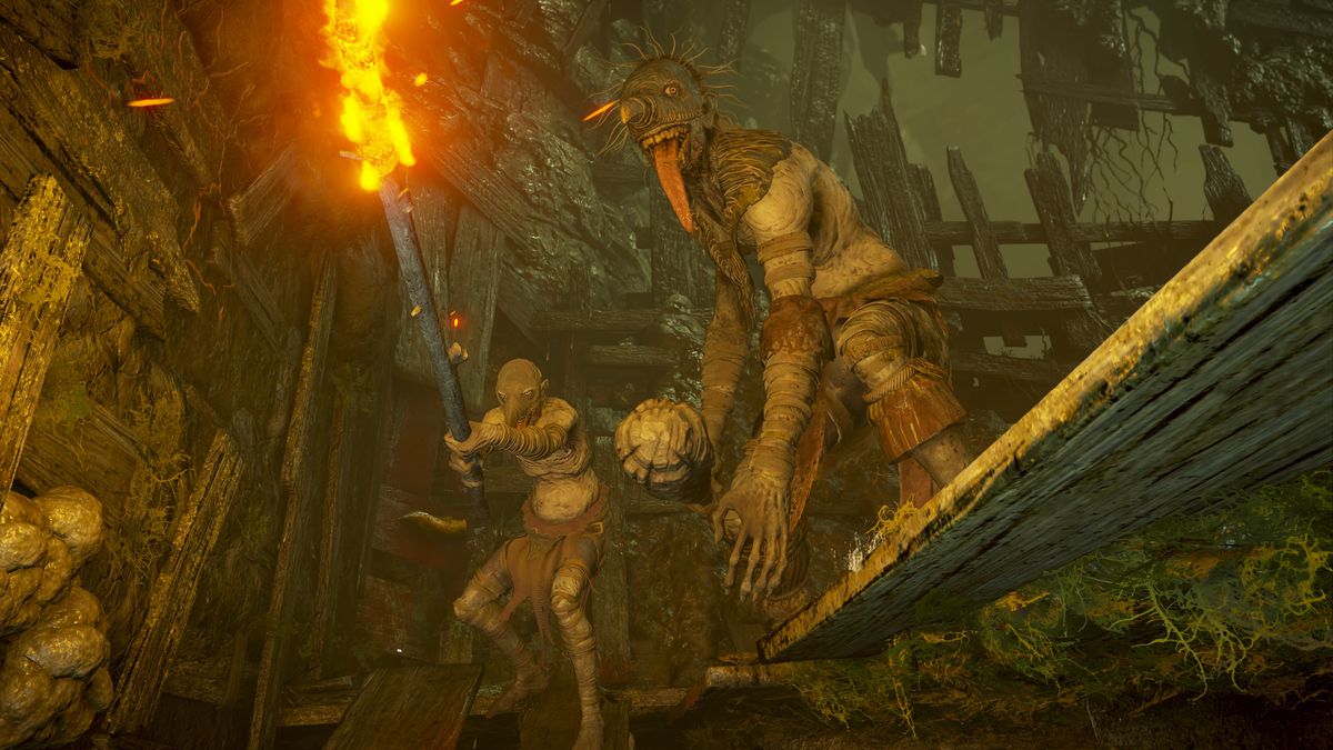 Due Depravati attaccano il giocatore in uno screenshot da Demon's Souls