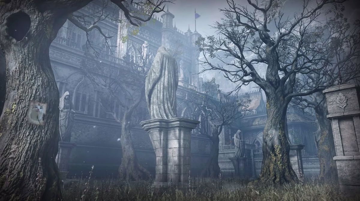Un'immagine dai titoli di coda di Demon's Souls su PS5