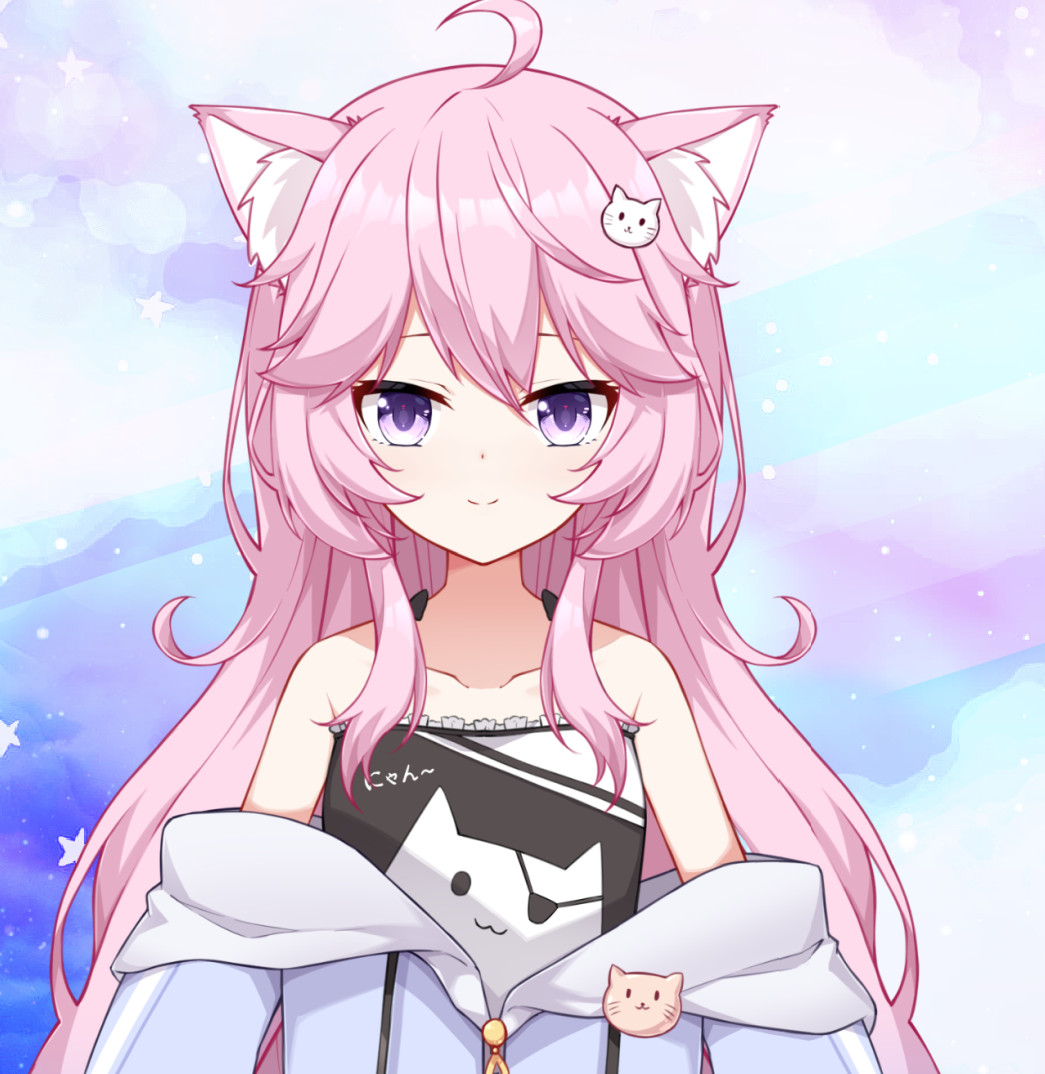 VTuber Nyanners looks at the camera.