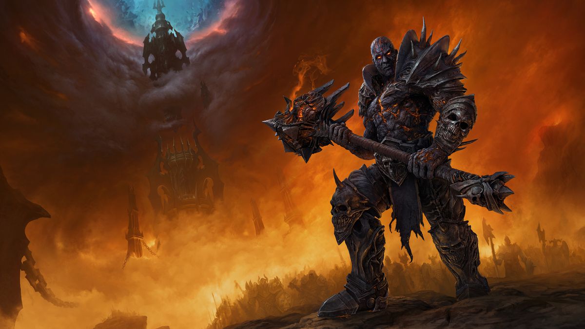 World of Warcraft - Bolvar Fordragon si trova fuori Torghast, brandendo la sua mazza