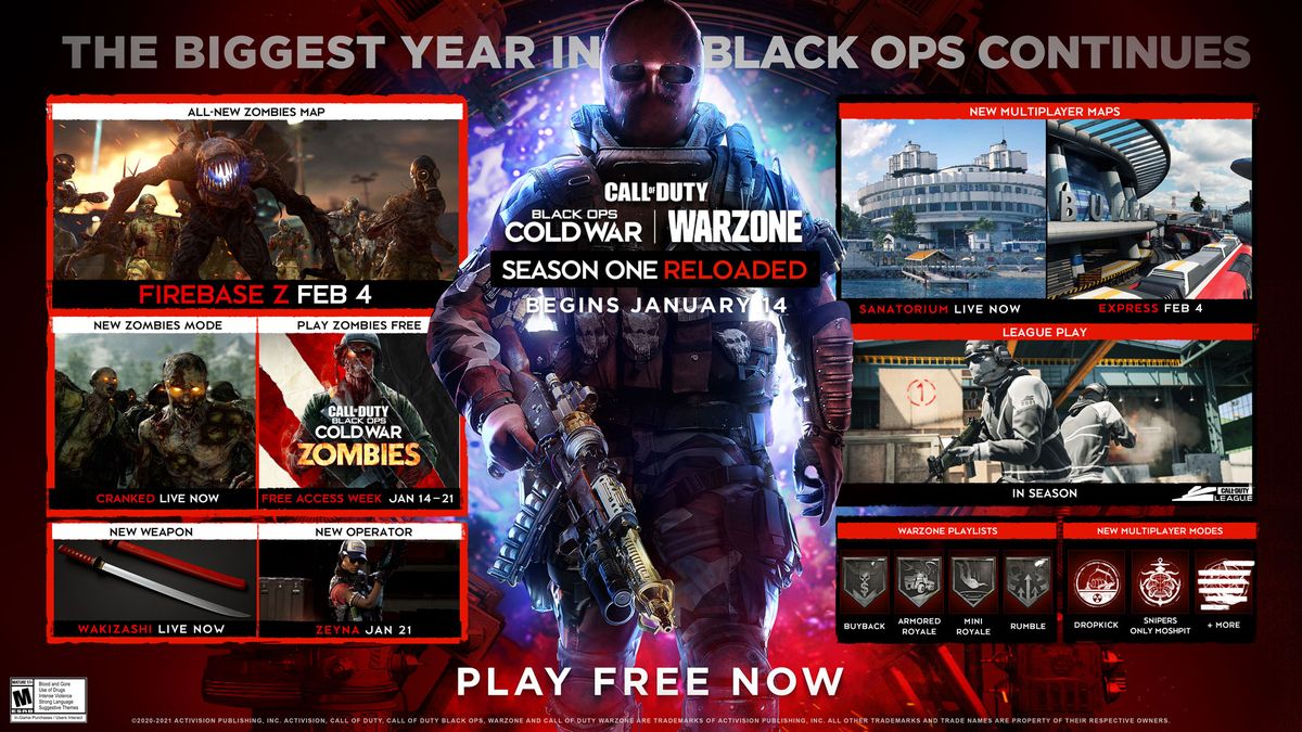 Call of Duty: Black Ops Cold War, la roadmap di mezza stagione della prima stagione