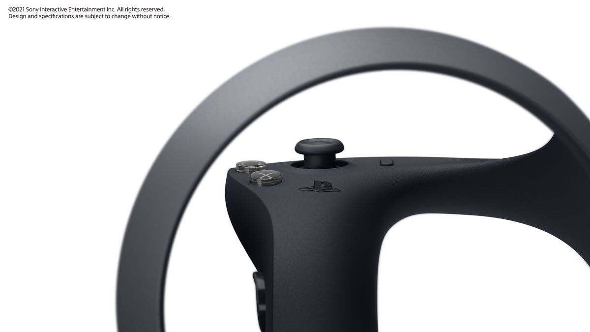 Un'immagine ravvicinata del controller PlayStation VR di nuova generazione per PS5.