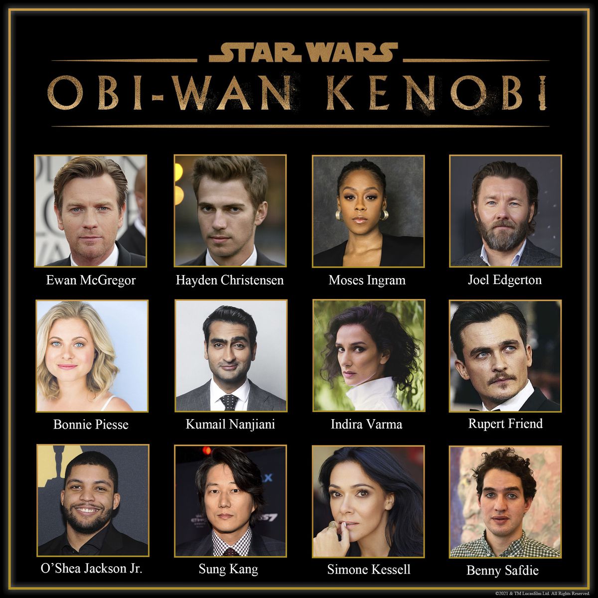 il cast recentemente annunciato di Obi-Wan Kenobi, con ewan mcgregor e hayden christensen