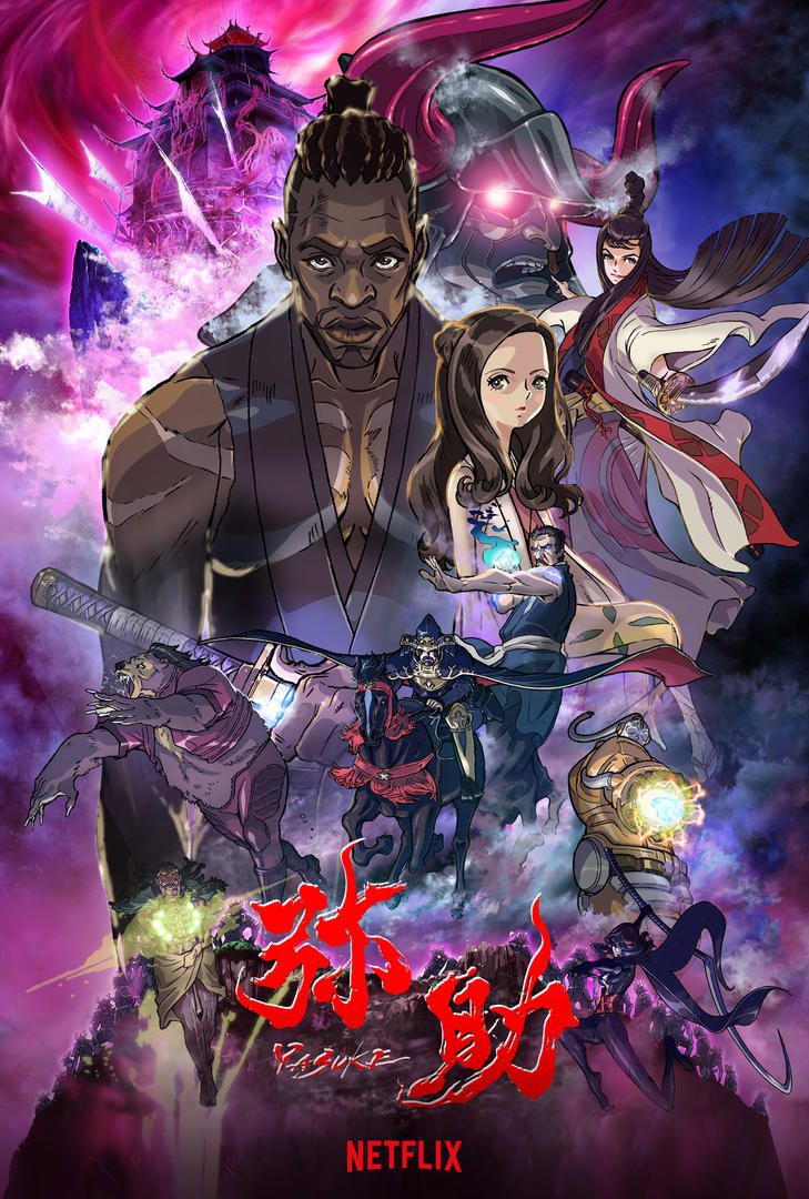 Grafica promozionale per l'anime Yasuke di Netflix