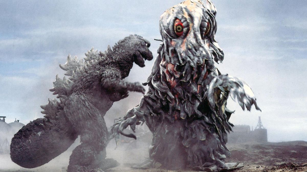 Godzilla Vs. Hedorah, an upright blob covered in red eyes
